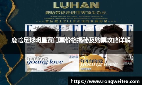 鹿晗足球明星赛门票价格揭秘及购票攻略详解